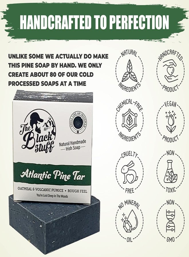 The Black Stuff Pine Tar Soap - Mens Bar Soap Made with Pine Tar, Organic Ingredients and Essential Oils - Handmade Cold Process Body Soap for Men - Moisturizing and Cleansing organic Bath Soaps - Image 5